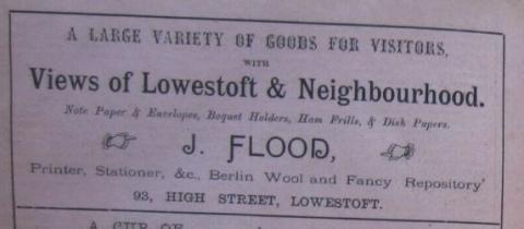  Image: advertisement from 1886 for J Flood