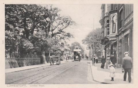 Tram in London Road Early 1900's