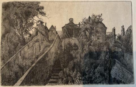 George and Dragon, Lowestoft; an etching by Edwin Edwards (1873); in Old Inns First Division – Eastern England (London). This version kindly reproduced and owned by Lowestoft Museum.