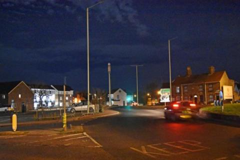 Street lights around the A47 in Lowestoft which are not working. Picture: Mick Howes (Image: Mick Howes)