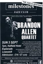 Milestones Jazz Club - Brandon Allen Quartet
